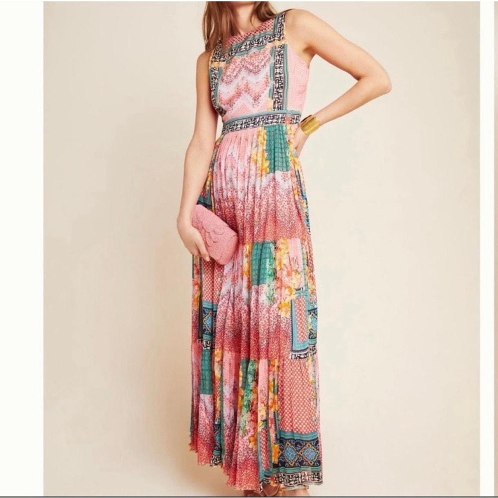 Pink Anthropologie dress BHANUNI BY JYOTI size 4 NWOT